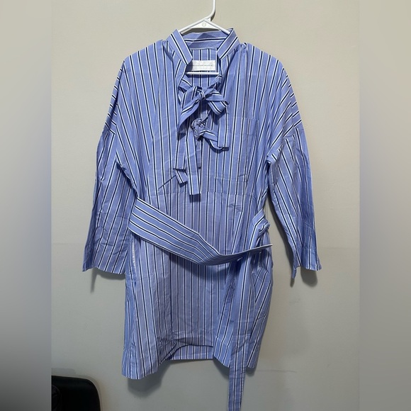 Victoria Victoria Beckham Cotton Striped Dress Size EU 36 - Picture 1 of 12